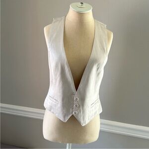 Maje Beautiful Ivory Waistcoat Vest size Small